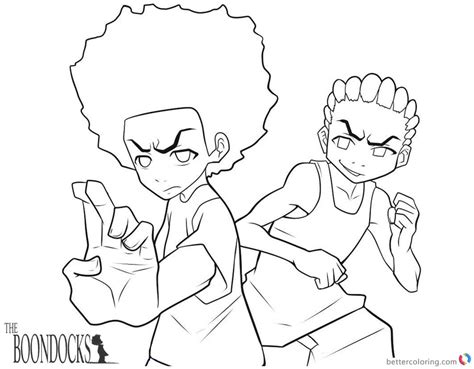 Boondocks Coloring Pages Boondocks Coloring Pages Free Coloring Pages