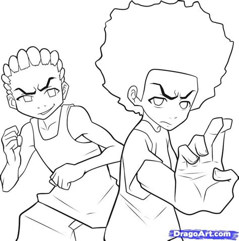Boondocks Coloring Pages Coloring Home