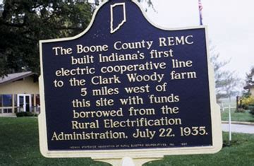Boone county remc. The Boone County REMC. Location: I-65 northbound rest stop, 1 mile north of exit 146 & SR 47, 7.5 miles north of Lebanon. (Boone County, Indiana) Indiana Statewide Association of Rural Electric Cooperatives, Inc. 1985. ID# : … 