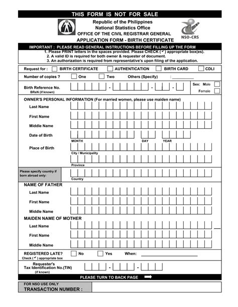 Boost Efficiency With Our Editable Form For PSA Birth Certificate Form