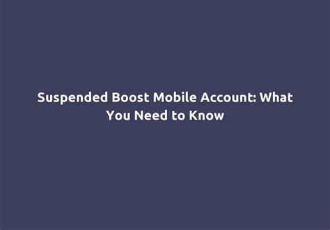 Boost mobile account suspended. Things To Know About Boost mobile account suspended. 