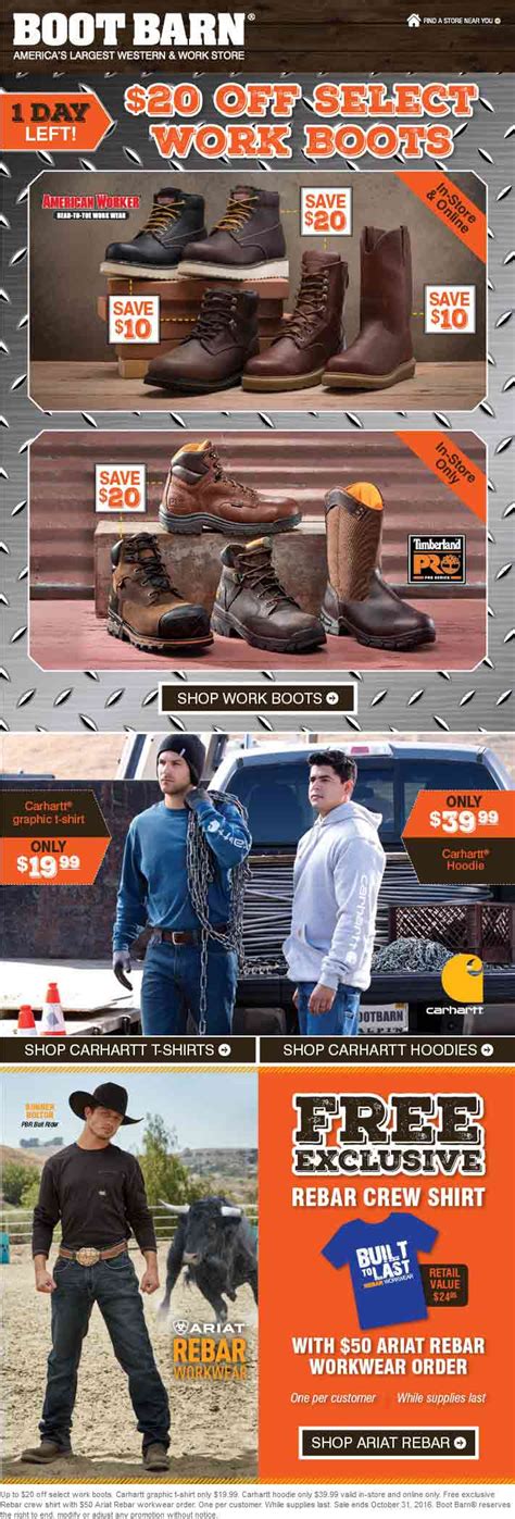 Boot Barn Coupon April 2024 :get 50% Off - Dealscove