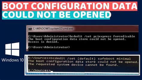 Boot Configuration Data Store Could not be Opened [3 ways to fix] YouTube