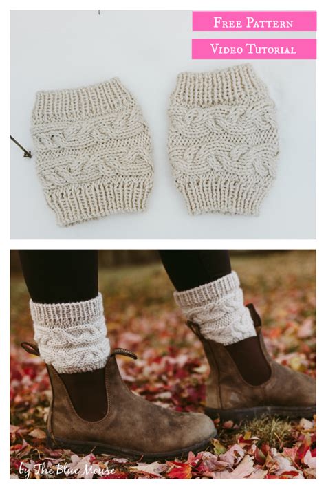 Boot cuffs free knitting patterns Crafty Tutorials Knitting