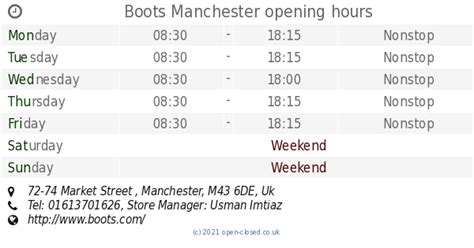 Boots Manchester Atherton opening times - FindOpen