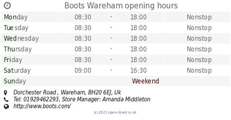 Boots Pharmacy in Wareham North Street, Opening Times …