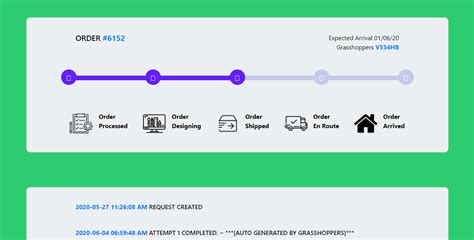 Bootstrap 4 Custom Design Order Tracking Page Example