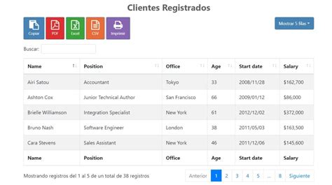 Bootstrap 4 Datatable Html Css Snippet Template