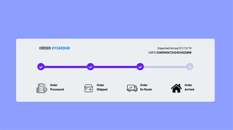Bootstrap 4 Order Tracking Progressbar With Icons Example