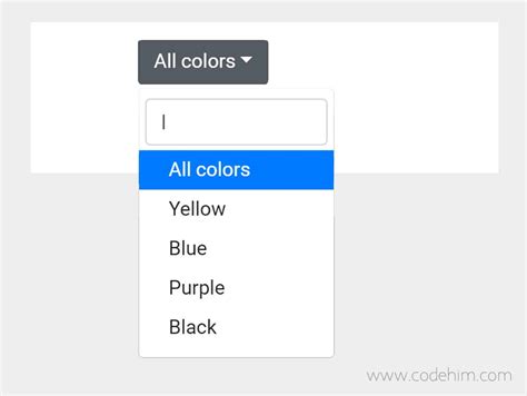 Bootstrap 4 Search Box With Dropdown List MarkupTag