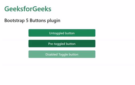 Bootstrap 5 Buttons - GeeksforGeeks