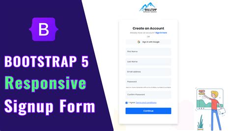 Bootstrap 5 Responsive Contact Us Form with Social Icons