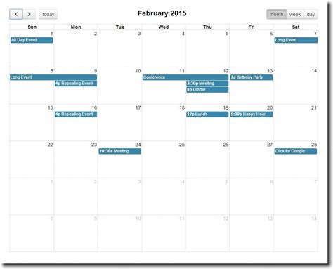 Bootstrap Calendar FormGet