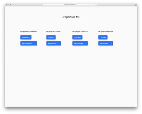 Bootstrap Dropdown Menu Template Free Download