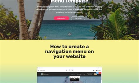 Bootstrap Navigation Menu Template For Html Drop Down Menu Templates Free Download 10