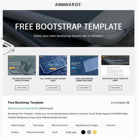 Bootstrap Reservation Form HTML Website Templates