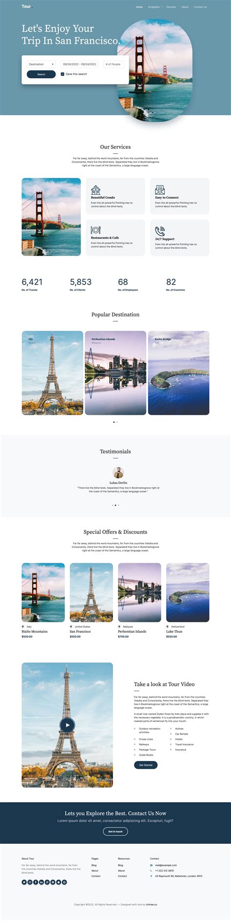 Bootstrap Travel Blog Template Free Bootstrap Templates