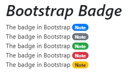 Bootstrap badge.  This chapter will discuss about bootstrap badges and the classes to...