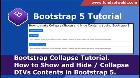 Bootstrap hide show div