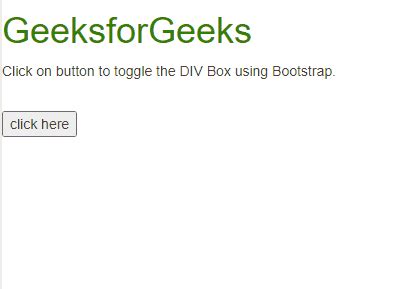 Bootstrap onclick show div