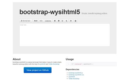 Bootstrap wysiwyg editor open source.  See our review from 15 of the Best Open Source...