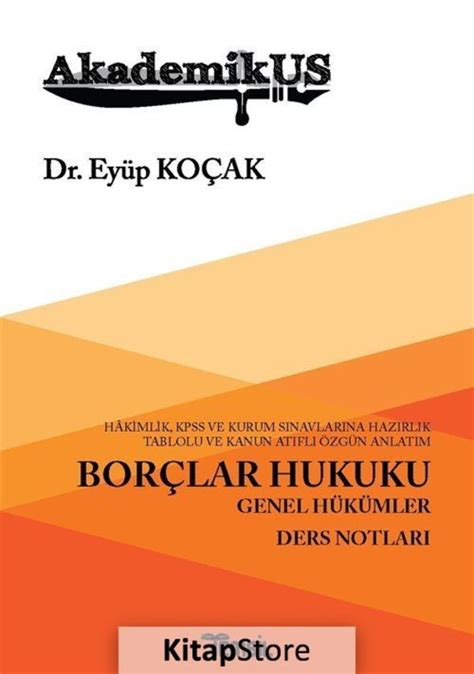 Borçlar Hukuku Genel Hükümler Ders Notları, Kitap . 