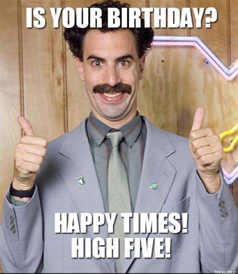 Funny Borat Internet meme Greeting Card “IT'S YOUR BIRTHDAY..WAW