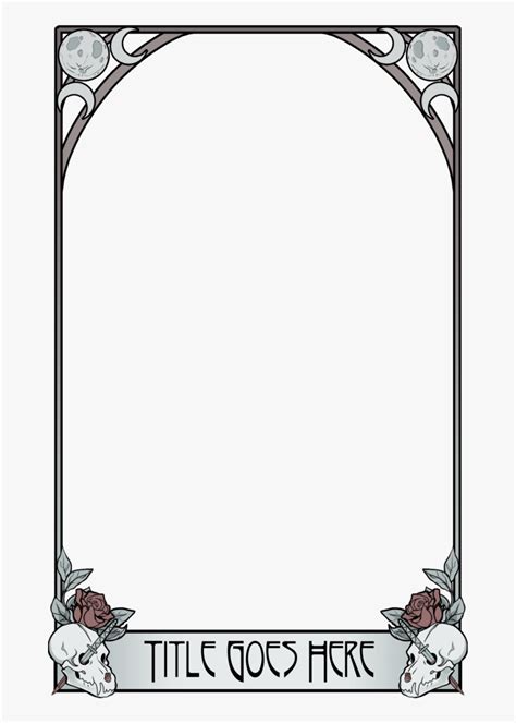 Border Tarot Card Template Hd Png Download Kindpng