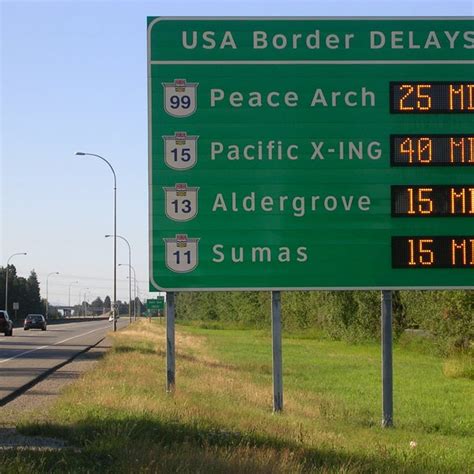 Border wait times aldergrove bc. Estimated wait time to reach the inspection booth. Updated hourly. Entering the U.S. at Lynden – Open 8 am-Midnight Last Update: 4/29/2024 Entering Canada at Aldergrove Last Update: 2024-04-29 06:00 PDT; Personal Vehicles: Update Pending: 5 minutes: NEXUS: Update Pending : Ready Lane: Update Pending : Commercial Vehicles: Update Pending: 10 ... 