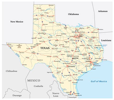 Texas is one of the 50 US states, located in the south-central part of the country; it features a 560 km (350 mi) long coastline on the Gulf of Mexico in the southeast, and a 3,169 km (1,969 mi) long border with Mexico. The …. 