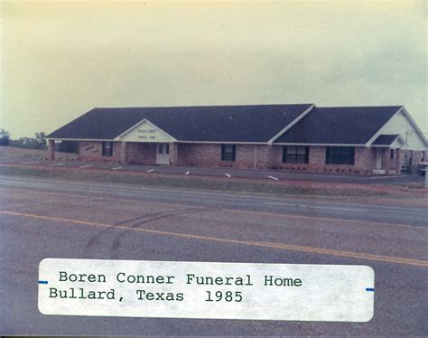 Boren conner funeral home bullard tx. A visitation will be held on Monday, September 11th, at Boren-Conner Funeral Home, in Bullard, from 6:00pm - 8:00pm. Mr. Vega was born on October 1, 1932, in Luling, Texas , to parents Juan and ... 