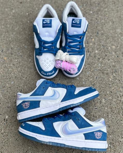 Born x raise. A$1,262.24. Facts. The Born x Raised x Nike Dunk Low SB ‘One Block at a Time’ brings a raft of unique details to the classic silhouette. The LA-based streetwear brand outfits the upper in textured white leather with ornate perforations on the toe box and contrasting nubuck overlays in Dodger blue. ‘One Block at a Time’ is inscribed ... 
