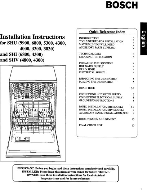 Bosch 800 series dishwasher installation manual. - Manual do rastreador tracker 103 em portugues.