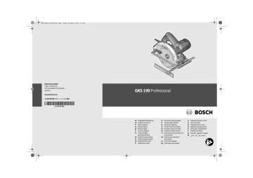 Bosch Gks 190 Operating Instructions Manualzz