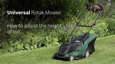 Bosch UniversalRotak: How to adjust the height of cut - YouTube