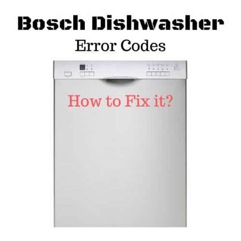 Bosch dishwasher error code e27 (How to fix) - YouTube