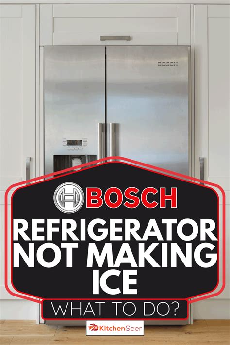 Bosch refrigerator model B26FT70SNS: Contractor's Assistant: How old is your Bosch fridge? Ice maker not producing ice; water dispenser working, filter replaced with by-pass plug b/c central filtering system; pressure after the (under-sink) filters 40 psi; 6 years. Contractor's Assistant: How long has this been going on with your Bosch refrigerator? What have you tried so far?. 