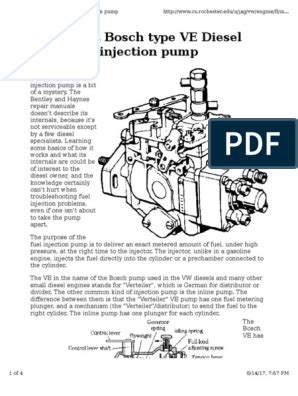 Bosch injector pump manuals va 4. - Famille du groupe à la cellule.