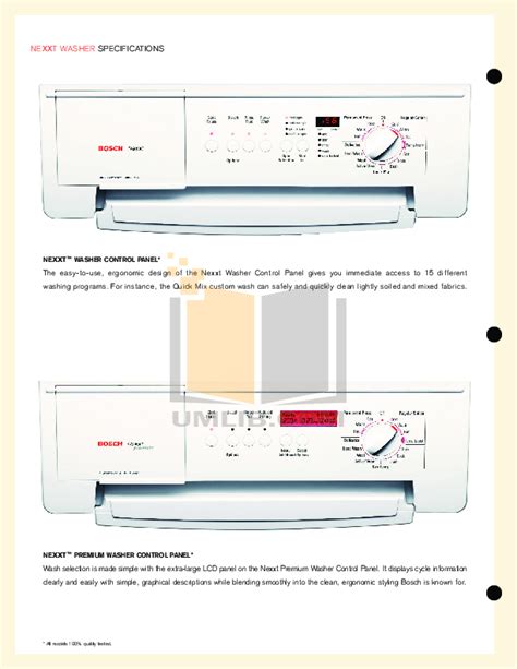 Bosch nexxt premium wfmc6400uc manuale della lavatrice a carica frontale. - Manual de terapeutica medica y procedimi.