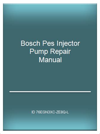 Bosch pes injector pump repair manual. - Impact a guide to business communication.