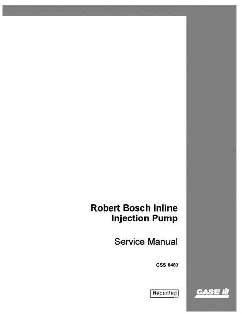 Bosch pfr injection pump service manual.  NOTE: In case of severe vibrations...