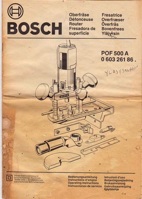 Bosch pof 500a router user manual. - Samhällets barnavård, lagen den 6 juni 1924 jämta andra författningar.