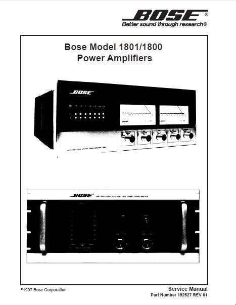 Bose 1801 power amplifier repair manual. - Armorial des prélats français du xixe siècle.