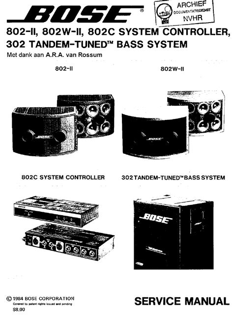 Bose 802c ii system controller manual. - 1997 acura slx back up light manual.