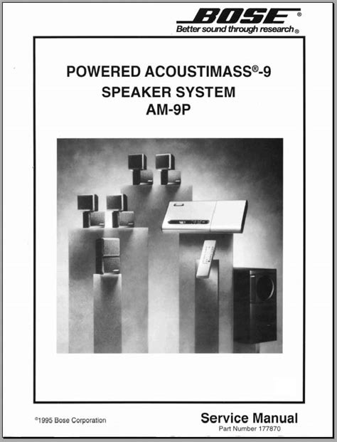 Bose acoustimass 9 speaker system service manual. - Mori seiki sl 150 electric manual.