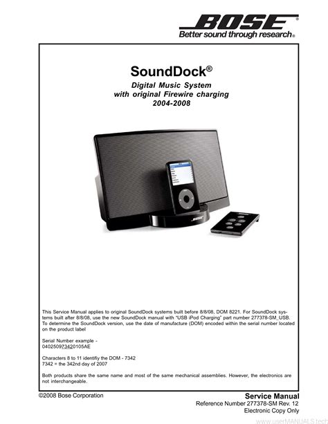 Bose sounddock series 1 user manual. - Manual de soluciones estudiantiles fisicoquímica engel reid.
