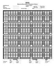 Boss Behavior Observation Form