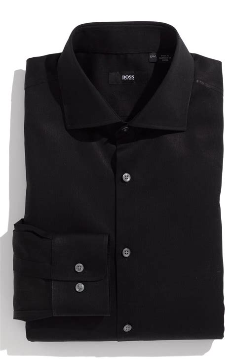 Boss black dress shirt. Add a touch of class to your look with the collection of Boss men's shirts at Repertoire. Enjoy FREE UK delivery when you spend £50 or more. 