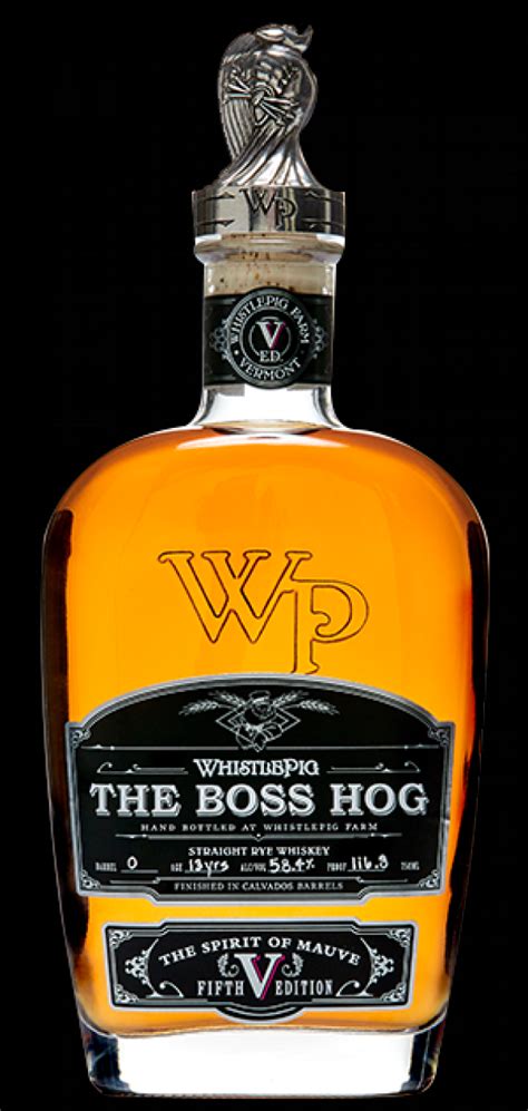 Boss hog whiskey. In April, Boss Hog: The Black Prince from Vermont-based WhistlePig was named Best in Show for whiskey at a blind tasting held during the 2017 San Francisco World Spirits Competition. The result ... 