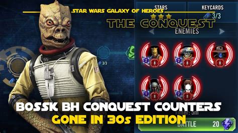 Bossk counter swgoh. 5v5 Counters. In light of the news that swgoh.gg is discontinuing their public API, I'm forced to discontinue support for swgohcounters.com. More details can be found on my Discord or Patreon. I'm working to the keep a snapshot of this site up, so you may experience issues during the process. Hard Counter. Soft Counter. 